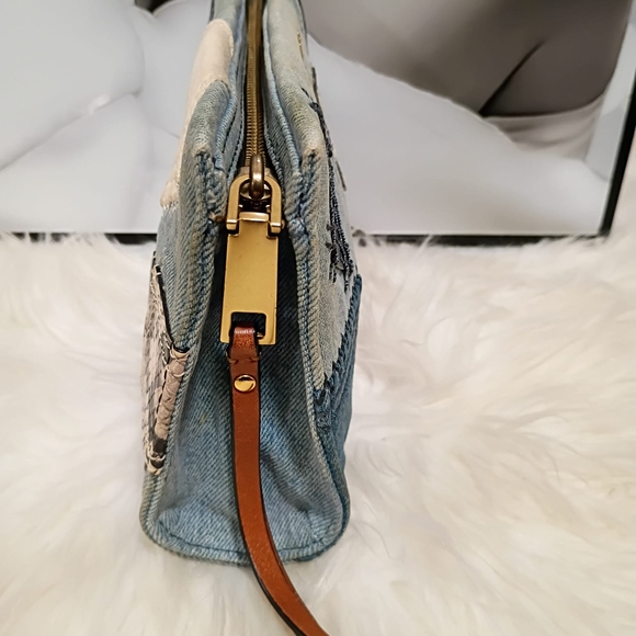 Marc Jacobs Blue Patchwork Clutch with Mixed Textures - Picture 2 of 6